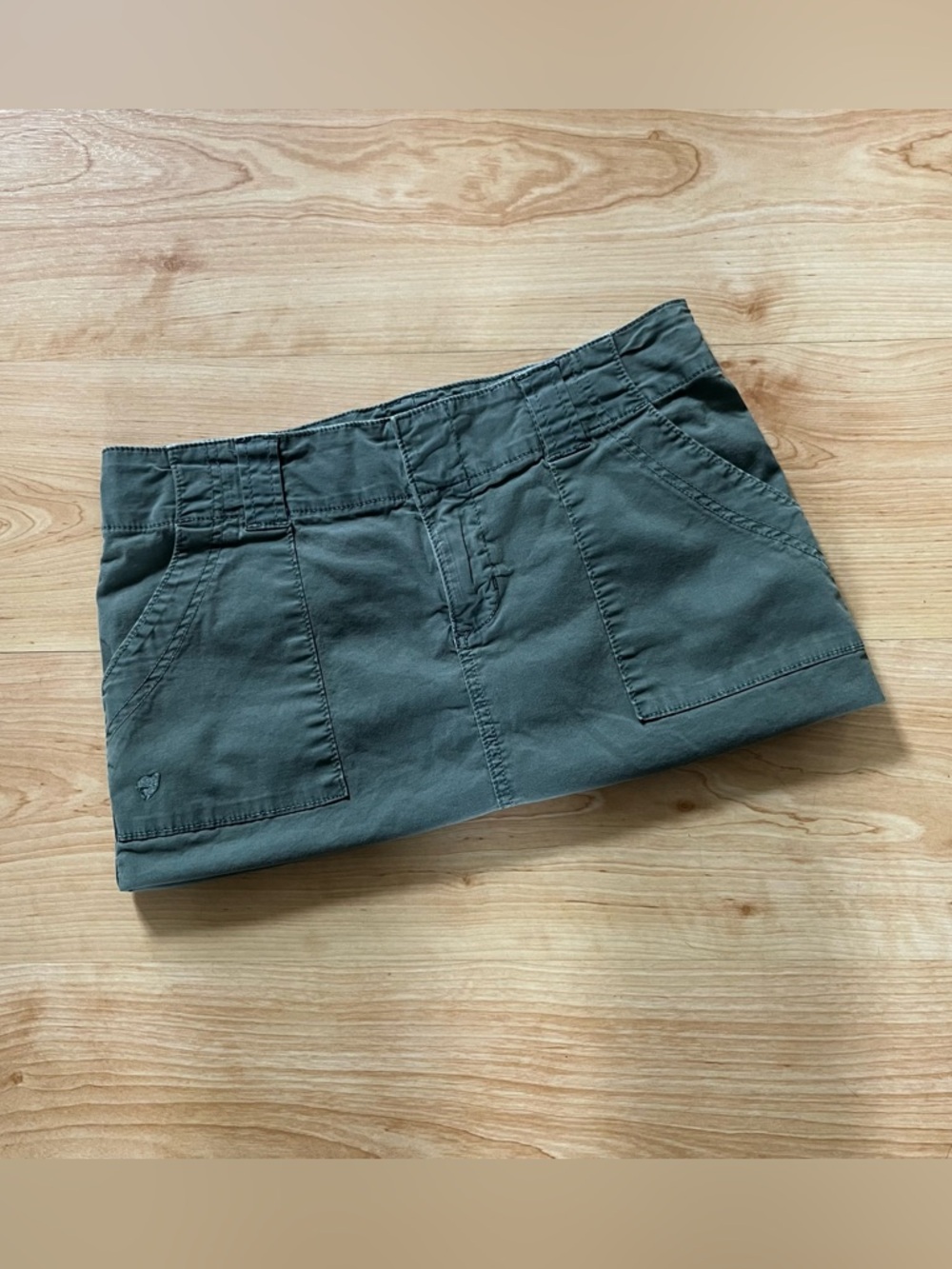 y2k Anthropologie Sanctuary Military Cargo Mini Skirt Size 28 Made in USA